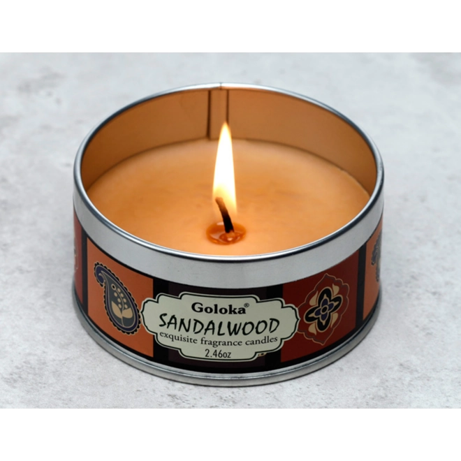 Additional Image for 2 x Goloka Wax Candle Tin: Sandalwood and Citronella