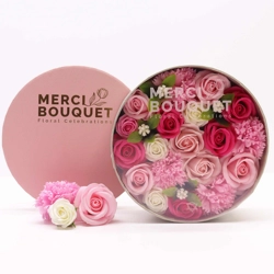 Merci Bouquet - Soap Flowers Round Gift sets - 4 Veriations
