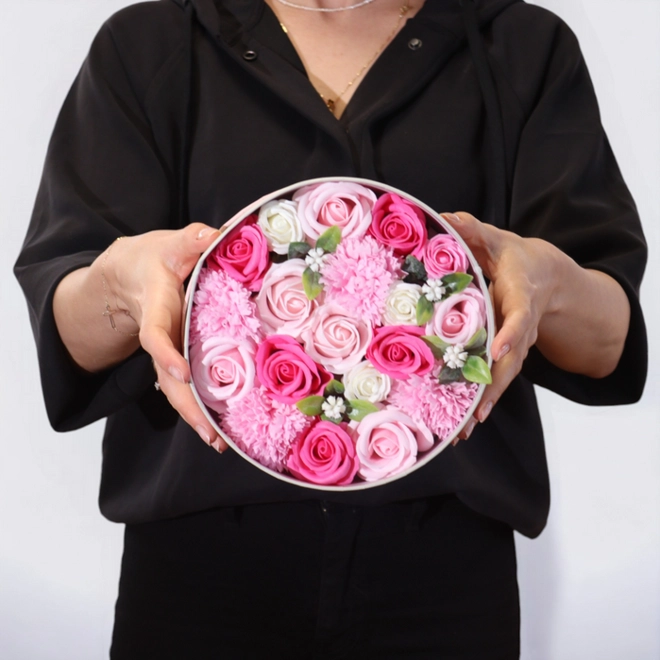 Additional Image for Merci Bouquet - Soap Flowers Round Gift sets - 4 Veriations