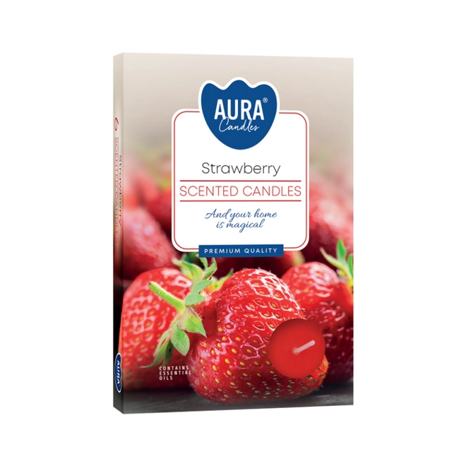 Additional Image for 3 pack fruit candle collection - Scented Tealights: Forest Fruits, Strawberry & Raspberry Cloud