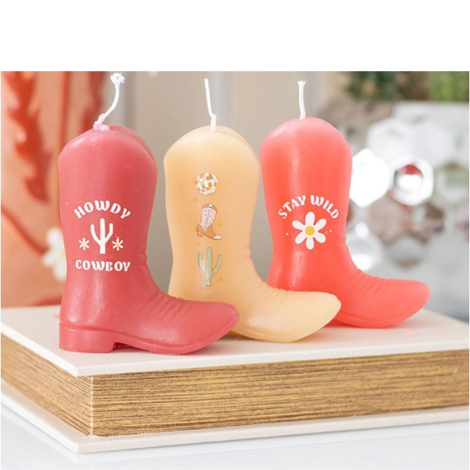 product Image for Set of 3  Novelty Cowboy Boot Candles