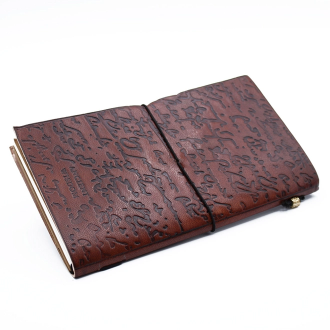 Additional Image for Handmade Leather Journal - Be the Change - Brown (80 pages)