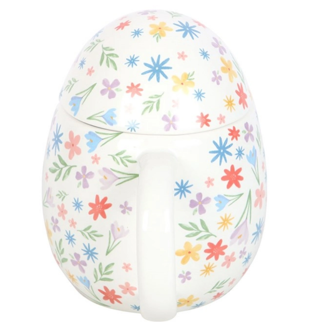 Additional Image for Spring Floral Print Egg Shaped Mug