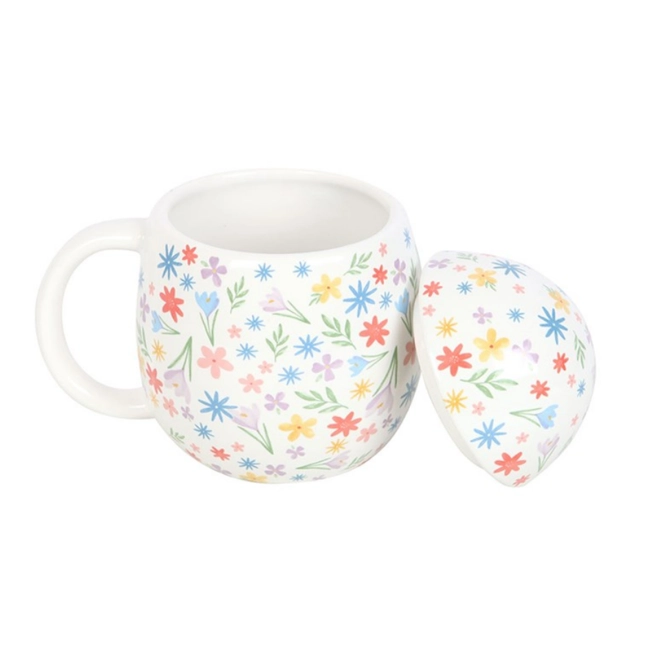 Additional Image for Spring Floral Print Egg Shaped Mug