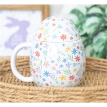 Spring Floral Print Egg Shap..