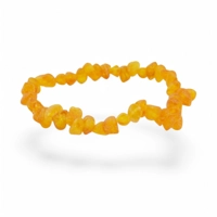 Raw Chips Amber Bracelet with Nat..