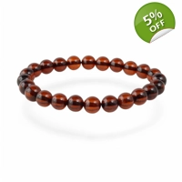 Amber Bracelet – 8mm round Amber ..