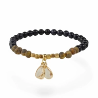 Agate bracelet with Baltic amber