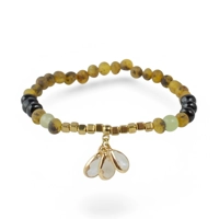 Baltic Amber bracelet with gemsto..