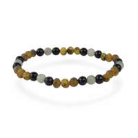 Raw Amber bracelet with gemstones