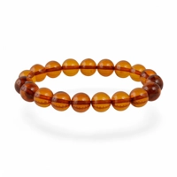 Amber Bracelet – 10mm round Amber..