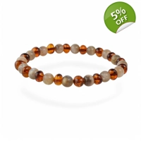 Moonstone bracelet with Baltic am..