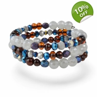 Amber Bracelet – Memory wire Brac..