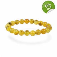 Baltic Amber Bracelet – 9 mm roun..