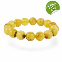 Yellow Matt Amber Bracelet Birthd..