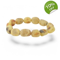 Raw Baltic Amber Bracelet - Handm..