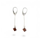 Exquisite Silver Baltic Amber Dangle Earrings