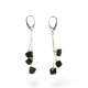 Gorgeous Silver Baltic Amber Hoops Earrings