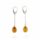Silver Baltic Amber Earrings Jewelry Gift