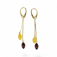 Silver Baltic Amber Earrings Cele..