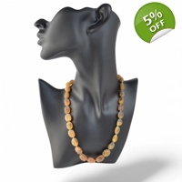 Raw Amber Necklace Olive Beads 50..