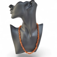 Cognac women's amber necklace