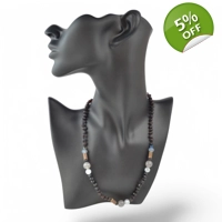 Amber necklace with hazelwood bea..