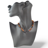 Agate beads necklace with Baltic ..