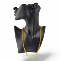 Polished amber necklace 55 cm