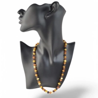 Men's amber necklace raw beads 50..
