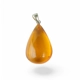 Exquisite Silver Baltic Amber Pendant - Gemstone..