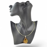 Amber Pendant - Chunky Amber Jewe..