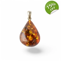 Charming Silver and Amber Pendant..