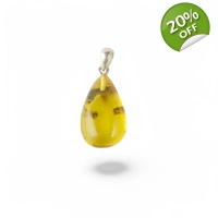 Amber Pendant - Minimalist Jewelry