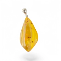 Cognac Amber Pendant Silver 925