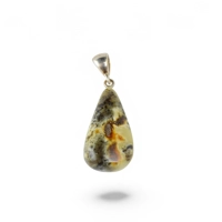Exquisite Amber Pendant Silver 92..