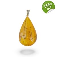 Baltic Amber Pendant in Silver Se..