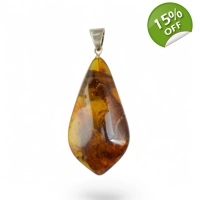 Baltic Amber Pendant with Elegant..