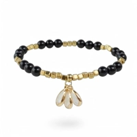 Black agate bracelet natural gems..