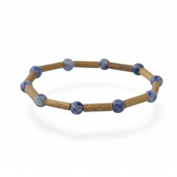 Sodalite beads bracelet with haze..