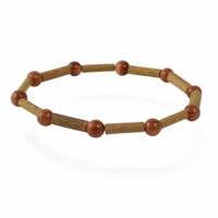 Gemstones bracelet with hazelwood..