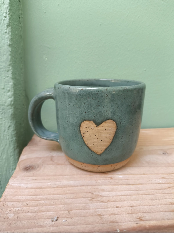 Turquoise Heart Mug